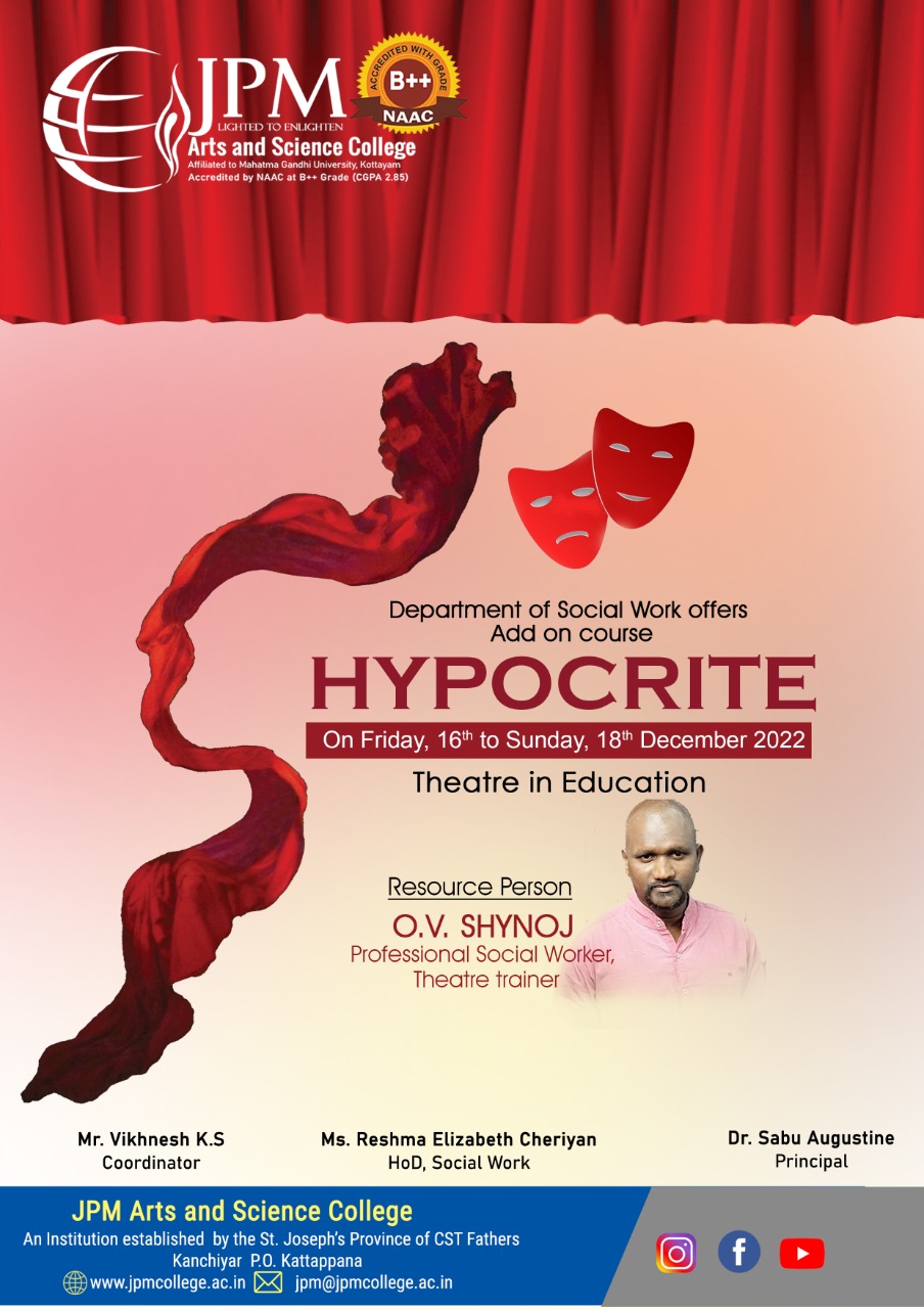 Hypocrite - Theatre in Education Add-on course